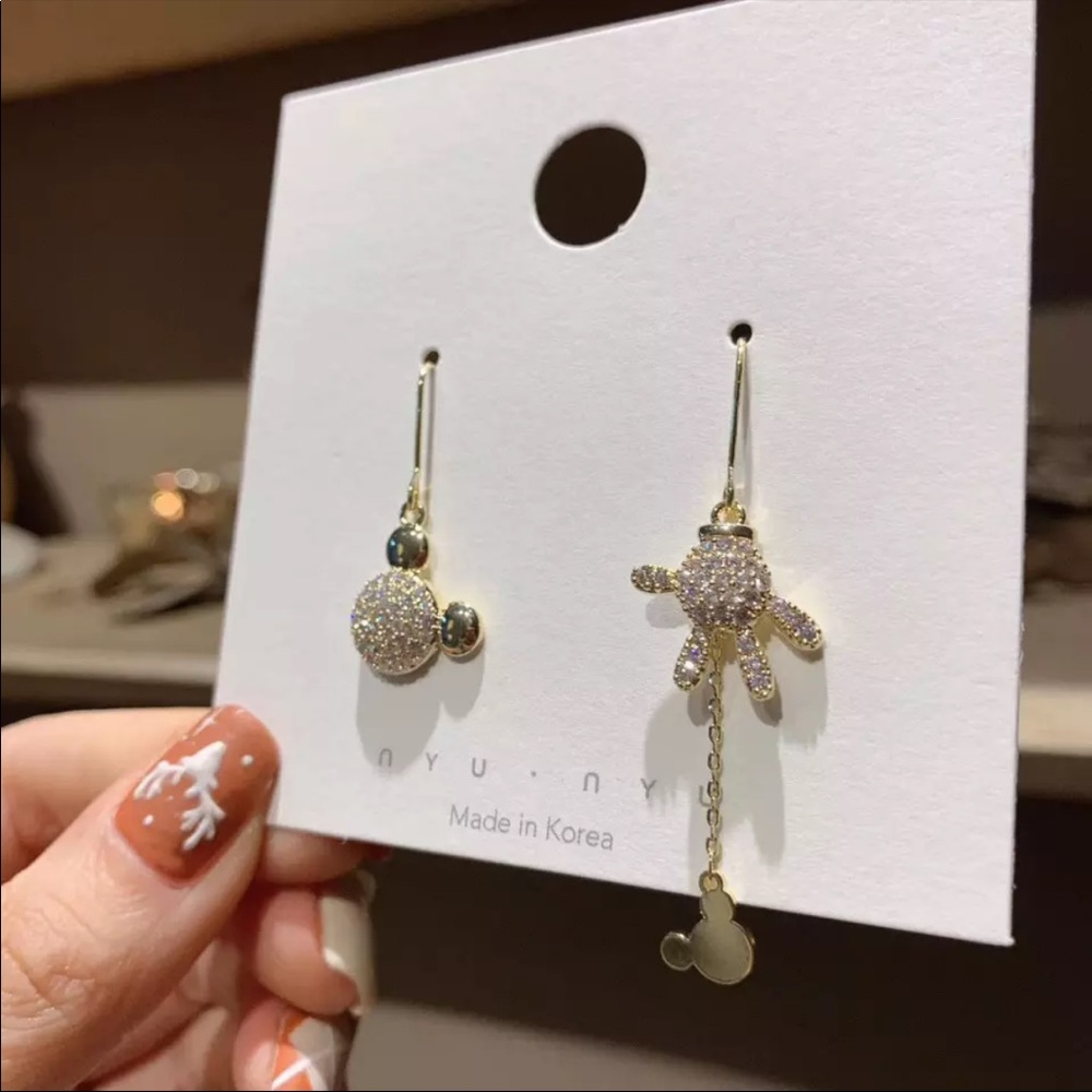 MICKEY  Drop Crystal Earrings With Gift Bag